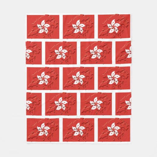 Stylish HONGKONG FLAG Fleecedecke (Vorderseite)