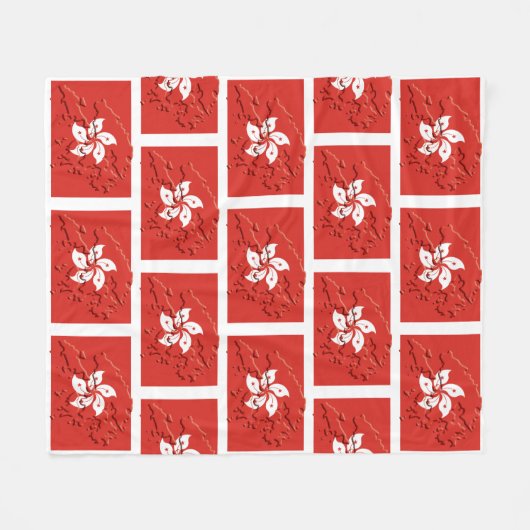 Stylish HONGKONG FLAG Fleecedecke (Vorderseite (Horizontal))