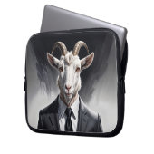 Stylish horned figure in sharp formal attire art laptopschutzhülle (Vorderseite Links)