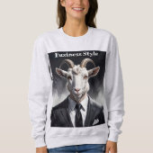 Stylish horned figure in sharp formal attire art sweatshirt (Vorderseite)