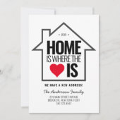 Stylish House Zuhause Heart Change New Address Mov Ankündigung (Vorderseite)