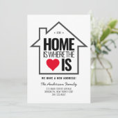 Stylish House Zuhause Heart Change New Address Mov Ankündigung (Stehend Vorderseite)