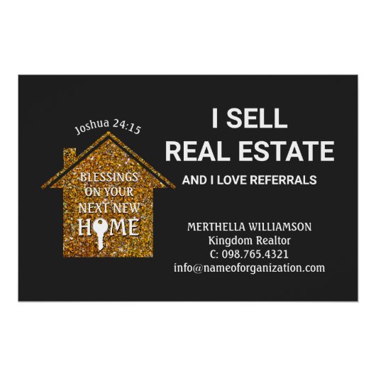 Stylish I VERKAUFEN REAL ANWESEN Realtor Poster (Vorderseite)