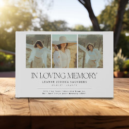 Stylish In Loving Memory Letting 4 Photo Collage Gästebuch