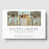 Stylish In Loving Memory Letting 4 Photo Collage Gästebuch (Vorderseite)