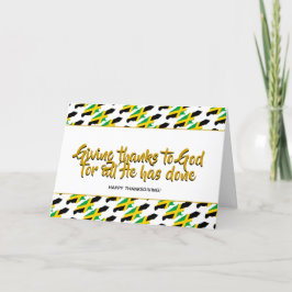 Stylish JAMAICA, der ERNTEDANK dankt Feiertagskarte