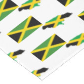 Stylish JAMAICAN MAP | Jamaica-Flagge Tischdecke (Schrägansicht)
