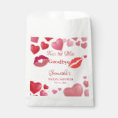 Stylish  Kiss Miss Goodbye Red Lips Bridal Shower Geschenktütchen (Vorderseite)