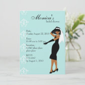 Stylish Lady Einladung (Stehend Vorderseite)