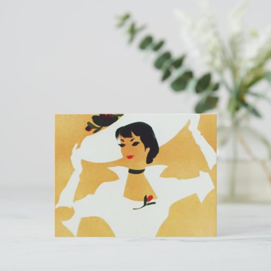 Stylish Lady Postkarte (Stehend Vorderseite)