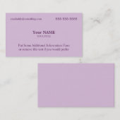 Stylish Lavender Visitenkarte (Vorne/Hinten)