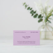 Stylish Lavender Visitenkarte (Stehend Vorderseite)