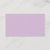 Stylish Lavender Visitenkarte (Rückseite)