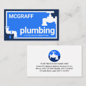 Stylish Leaking Pipe Faucet Border Frame Visitenkarte (Vorne/Hinten)