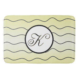 Stylish Lemon Zest Yellow Family Surname Initial Badematte