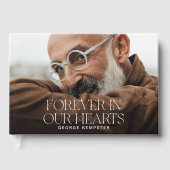 Stylish Lettering Forever in our Hearts' Memorial  Gästebuch (Vorderseite)