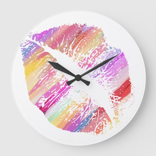 Stylish Lips #16 Große Wanduhr (Vorderseite)