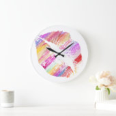 Stylish Lips #16 Große Wanduhr (Zuhause)