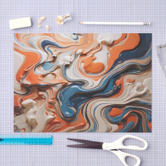Stylish Liquid Marble Seidenpapier (Handwerk)