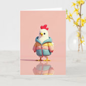 Stylish Little Bird Friend Card Karte (Gelbe Blume)