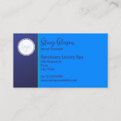 STYLISH LOGART DECO BLAUE GREEN PEACOCK FEATHER VISITENKARTE (Vorderseite)