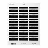 Stylish Looking Black & White Return Address Adressaufkleber (Vorne)