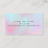 Stylish Lotus Blume Holographic Visitenkarte (Rückseite)