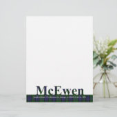 Stylish MacEwen Kariert Letterhead Stationery (Stehend Vorderseite)