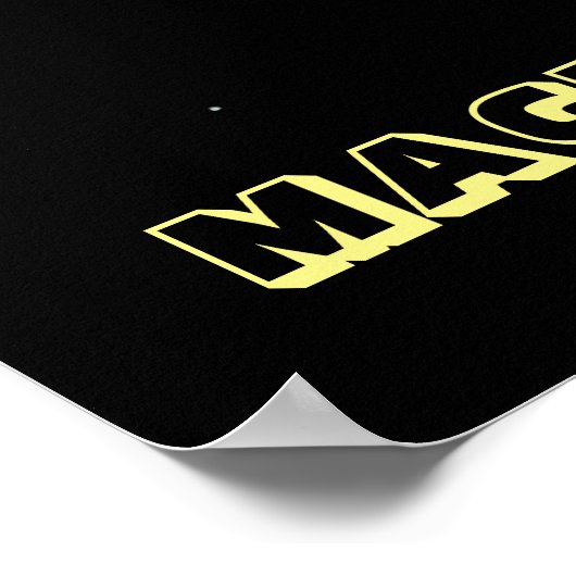 Stylish Machu Picchu Silhouette Poster (Ecke)