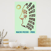 Stylish Machu_Picchu Silhouette Poster (Küche)