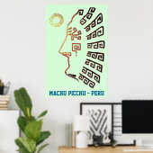 Stylish Machu_Picchu Silhouette Poster (Heimbüro)