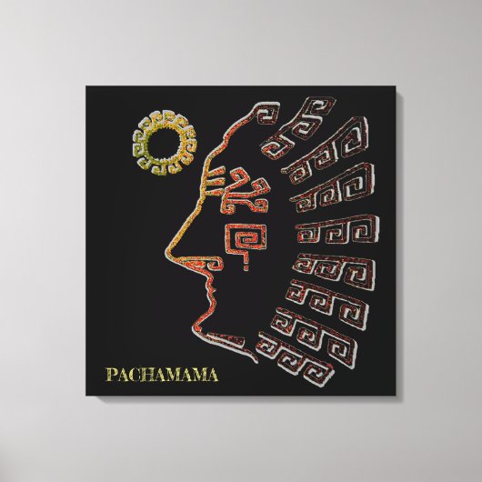 Stylish Machu_Picchu Zeichnend Leinwanddruck (Vorderseite)