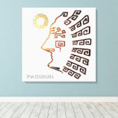 Stylish Machu_Picchu Zeichnend Leinwanddruck (Insitu (Holzboden))