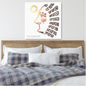 Stylish Machu_Picchu Zeichnend Leinwanddruck (Insitu (Schlafzimmer))