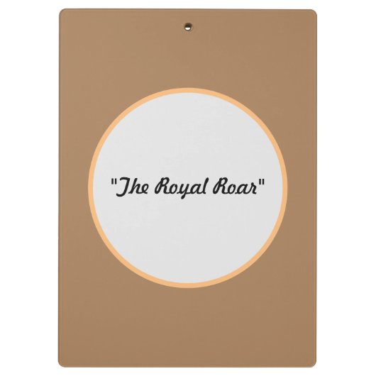 "Stylish Majesty" Klemmbrett (Rückseite)