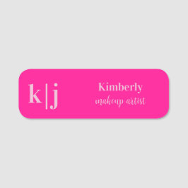 Stylish Makeup Artist Employee Name Badge Namensschild