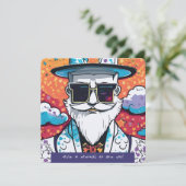 Stylish Man Postcard Einladung (Stehend Vorderseite)