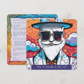 Stylish Man Postcard Einladung (Vorne/Hinten)