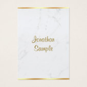 Stylish Marble Gold Typography Script Name Luxury (Vorderseite)