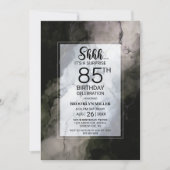 Stylish Marble Überraschung 85. Geburtstagsparty Einladung (Vorderseite)
