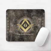 Stylish Masonic Mit Monogramm Mousepad (Mit Mouse)