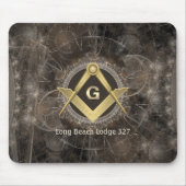 Stylish Masonic Mit Monogramm Mousepad (Vorne)