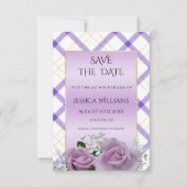 Stylish Mauve Floral Birthday Save the Date (Vorderseite)
