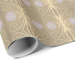 Stylish Mauve Floral Designed Geschenkpapier
