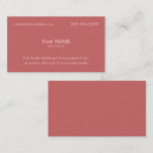Stylish Mauve Visitenkarte (Vorne/Hinten)