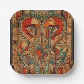 Stylish mehrfarbig pappteller (Vorderseite)