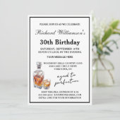 Stylish Men's 30th Birthday Party Classic  Einladung (Stehend Vorderseite)