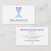 Stylish Mermaid Feminine Coastal Tail Visitenkarte (Vorne/Hinten)