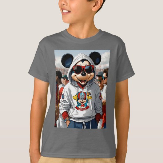 "Stylish Mickey: The White Hoodie Chronicles" T-Shirt (Vorderseite)