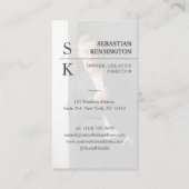 Stylish Minimal Modern Monogram Professional Photo Visitenkarte (Rückseite)